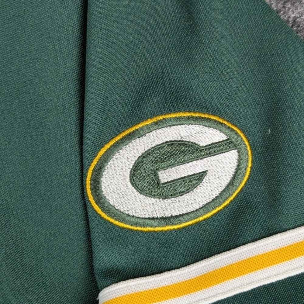 NFL Green Bay Packers Baseball Jersey Green Button Up Embroidered Logo Mens XL - Picture 7 of 12